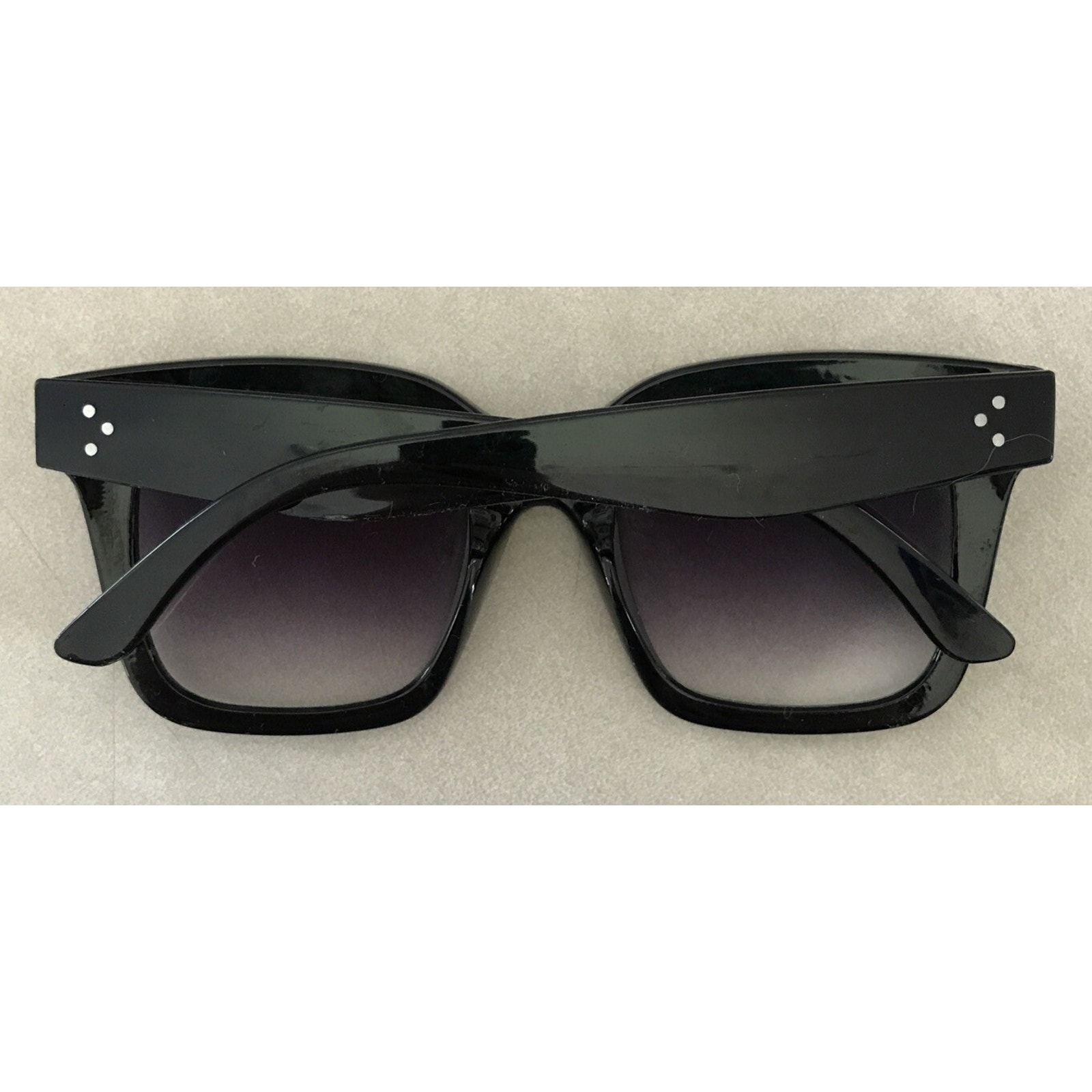Mure + Grand Bash Block Black Retro Mod Square Frame Sunglasses Bash01-B — image 5 of 5